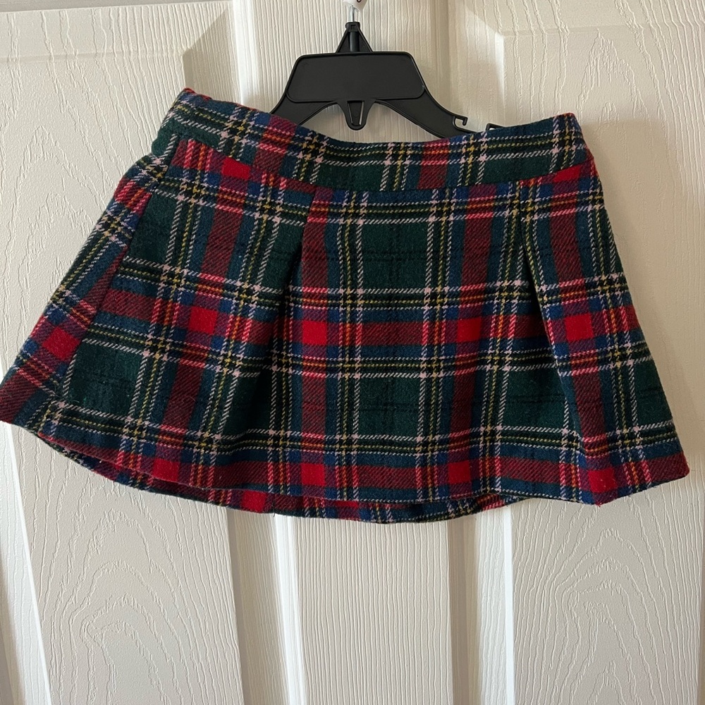 Copper Key Tartan Plaid Skirt - Red and Green